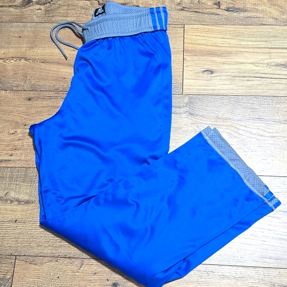 Adidas Gray and Blue Joggers with Athletic Stripes - Picture 10 of 10